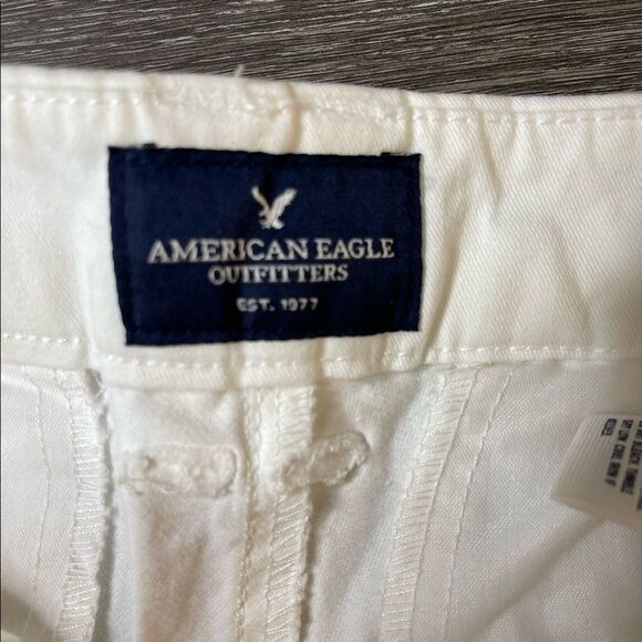 American Eagle Outfitters Size 0 AEO white Hi rise Shortie Stretch Shorts - Picture 4 of 11